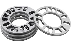 DCVAMOUS 4PC 4X98 4X100 4X114.3 4X115 5X100 5X108 5X110 5X112 5X114.3 5X115 5X120 5X127 5X130 5X4.5 5X4.75 5X5 Universal Wheel Spacers 3/8 Inch (9mm) for 4 & 5 Lug Rims Bolt Pattern 98mm to 130mm