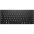 HP 350 Compact Multi-Device Bluetooth Keyboard - Windows, Mac, Chrome OS, Android, iPad, iPhone Compatible - Wireless - Easy Switch Up To 3 Devices -Media Shortcuts -Emoji Key -Black (692S8AA#ABL)