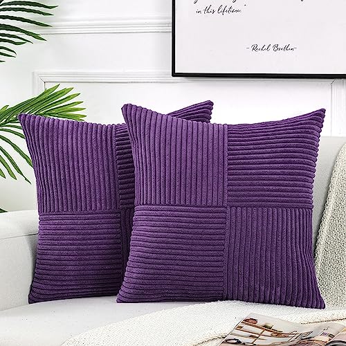 Fancy Homi 2 Packs Purple Decorative Throw Pillow