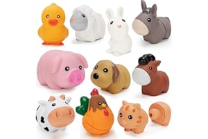 V-Opitos 10 Pack Farm Animal Matching Toys, Montessori Gifts for 1-3 Year Old Toddlers
