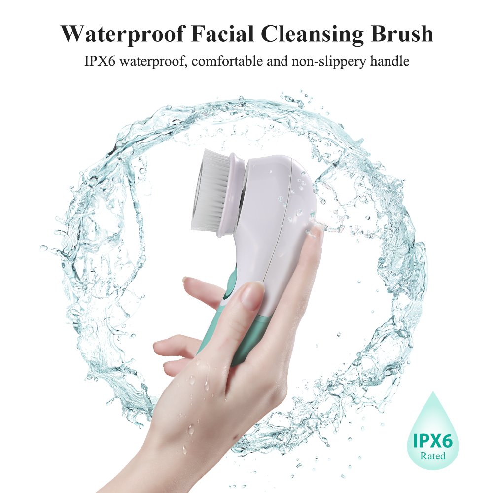 TOUCHBeauty Facial Cleansing Brush with Travel Case Deep Pore Spin Brushes for Oil/Sensitive/dry Skin, Waterproof Skin Cleansing Exfoliating Massaging Device Battery Powered TB-14838: Beauty