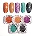 BORN PRETTY Holographic Laser Powder Ultra-thin Shining Manicure Nail Art Glitter Powder 5 Box 5 Colors