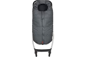 liuliuby Flex CozyMuff - Universal Footmuff with Adjustable Length and Hood - Bunting Bag for Stroller (Charcoal Gray)
