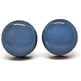 Stud Earrings Set, Neutral Earth Tones, 10 mm, Round Studs for Women Girls Men, Handmade, Stainless Steel Posts for Sensitive Ears, Lightweight Color Dot earrings by Candi Cove Designs