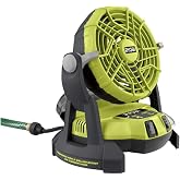 RYOBI 18-Volt ONE 2-Speed Bucket Top Misting Fan (Tool Only)