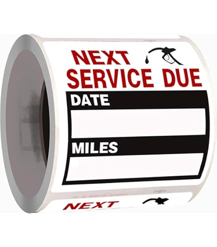 Direct Thermal Oil Change Service Due Reminder Window Printer Stickers Static Cling - View #7