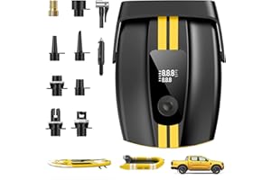 50PSI Paddle Board Pump Electric Portable, Sup Pump with Auto-Off,9 Modes for Paddleboard Stand Up Paddle Board/Car/Kayak/Mot