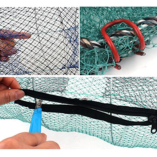 iztor 2 PCS Crab Trap Crawfish Lobster Shrimp Collapsible Cast Net Fishing Nets Portable Folded Fishing Accessories