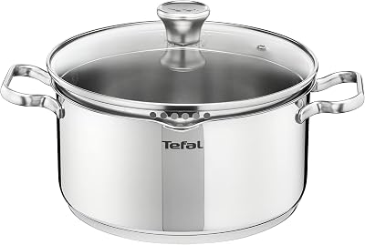 A70546 Duetto, Pentola adatta a piani cottura a induzione, Ø 24 cm, Acciaio Inox (Edelstahl)