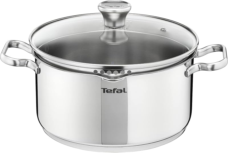 A70546 Duetto, Pentola adatta a piani cottura a induzione, Ø 24 cm, Acciaio Inox (Edelstahl)