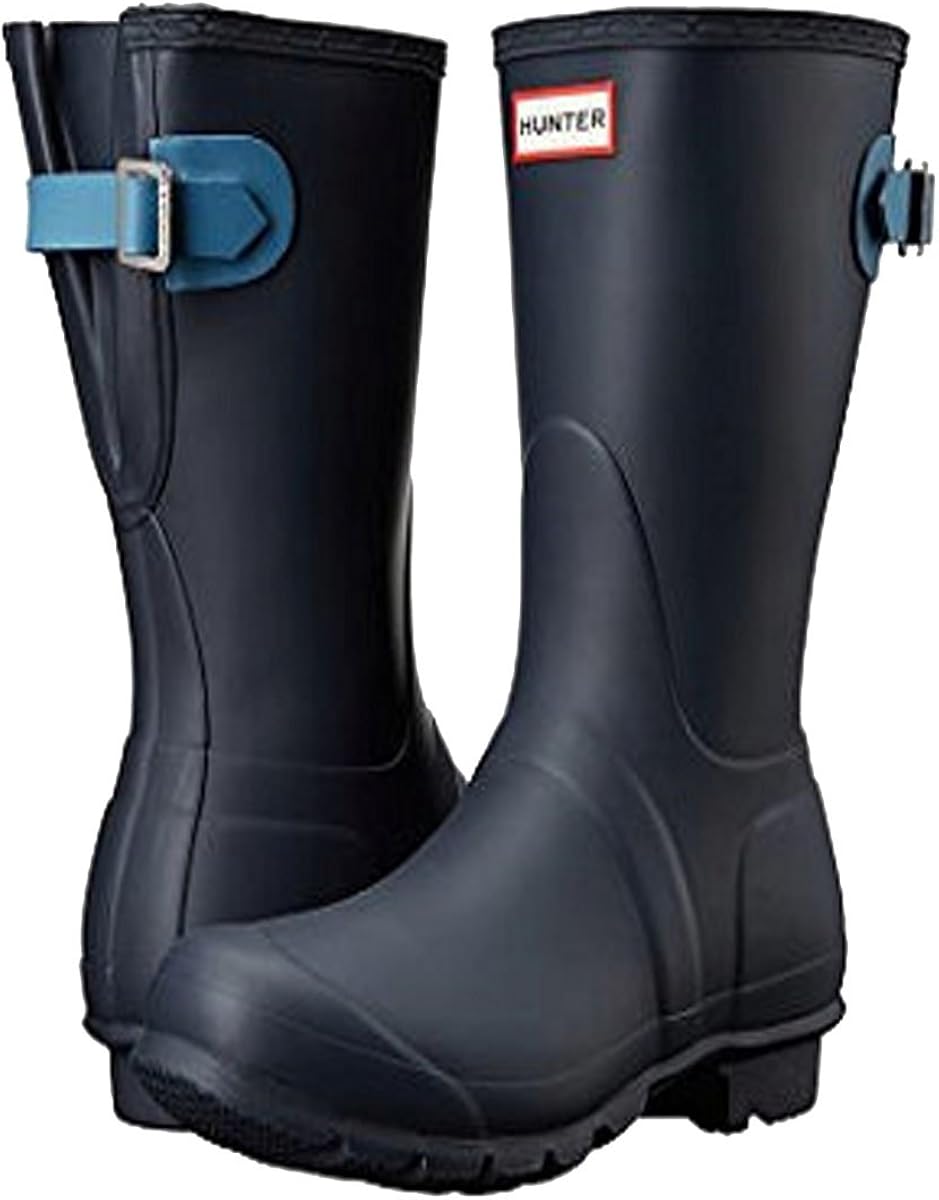 hunter navy rain boots