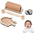 4 Pieces Busy Board DIY Parts - DIY Materials - Sensory Board Accessories -Wheels-Flip Sequin Fish-Wooden Roller-Beads - Mont