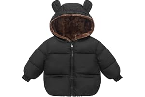 Yagata Toddler Coat with Thicken Fur Collar & Hoodie - Warm Winter Puffer Jacket