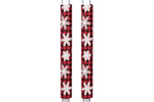 Pardick Christmas Snowflake Check Refrigerator Door Handle Covers Set of 2 Washable Fridge Dishwasher Oven Mocrowave Door Decor Protector Handle Cover Keep Your Kitchen Appliance Clean