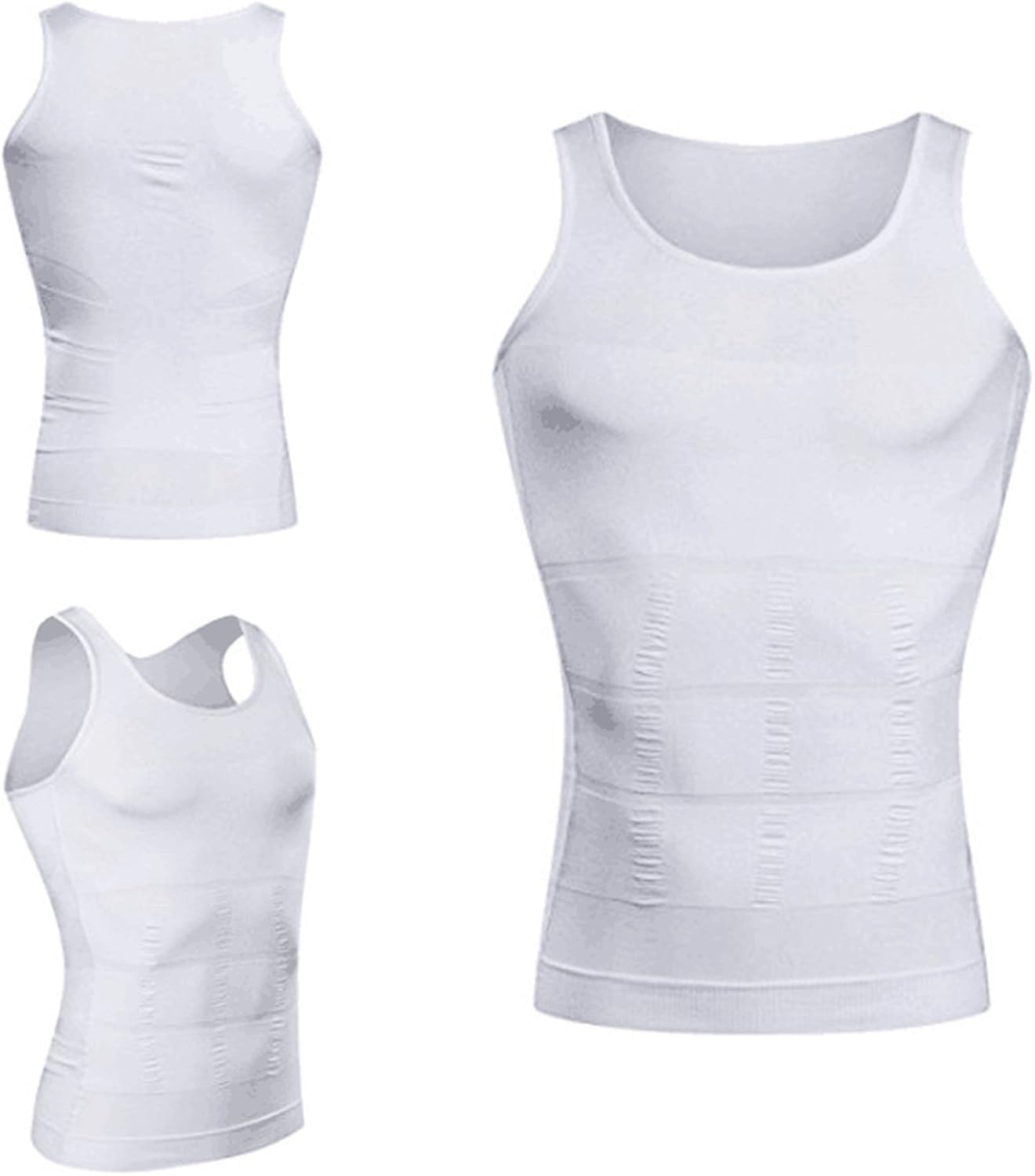 GKVK Mens Slimming Body Shaper Vest Shirt Abs Abdomen Slim at  Men’s Clothing store