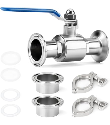 G5" DN125 Flange Type And 5-1/4" Tri Clamp OD 145MM Stainless Steel 304 Sanitary Butterfly Valve Silicone Sealing