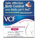 VCF Vaginal Contraceptive Film with Spermicide, 1 Box of 9 Prevents Pregnancy, Nonoxynol-9 Kills Sperm on Contact, Hormone-Fr