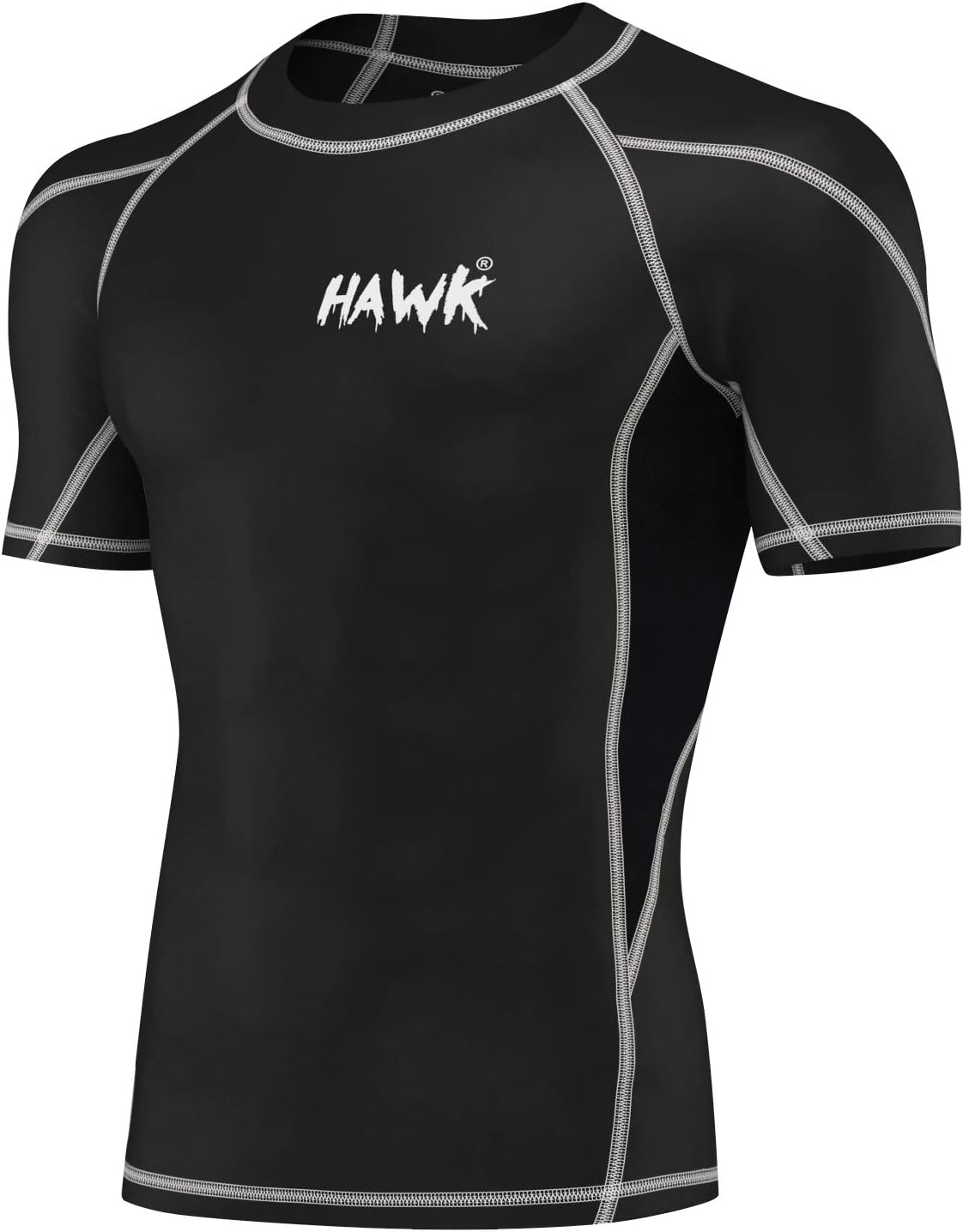 Mens Compression Shirts Base Layer Athletic Gym MMA BJJ Rash Guard No Gi Short Sleeve Rashguard Shirt for Men