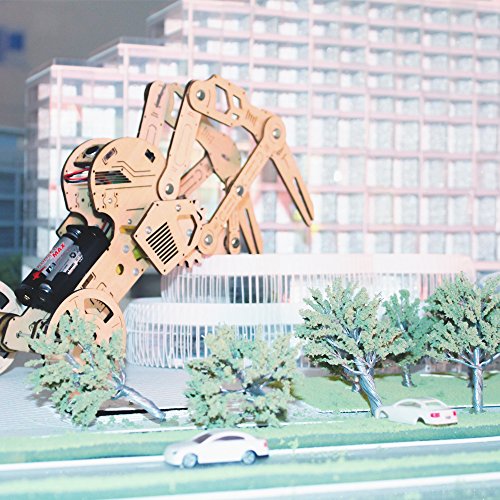 3D DIY Walking Robot Kit Mechanical Wooden Puzzle – Sound Controlled Crawfish Robotics Toy