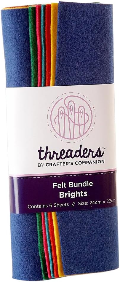 Threaders Felt Bundle-Brights, 10 x 22 x 3 cm