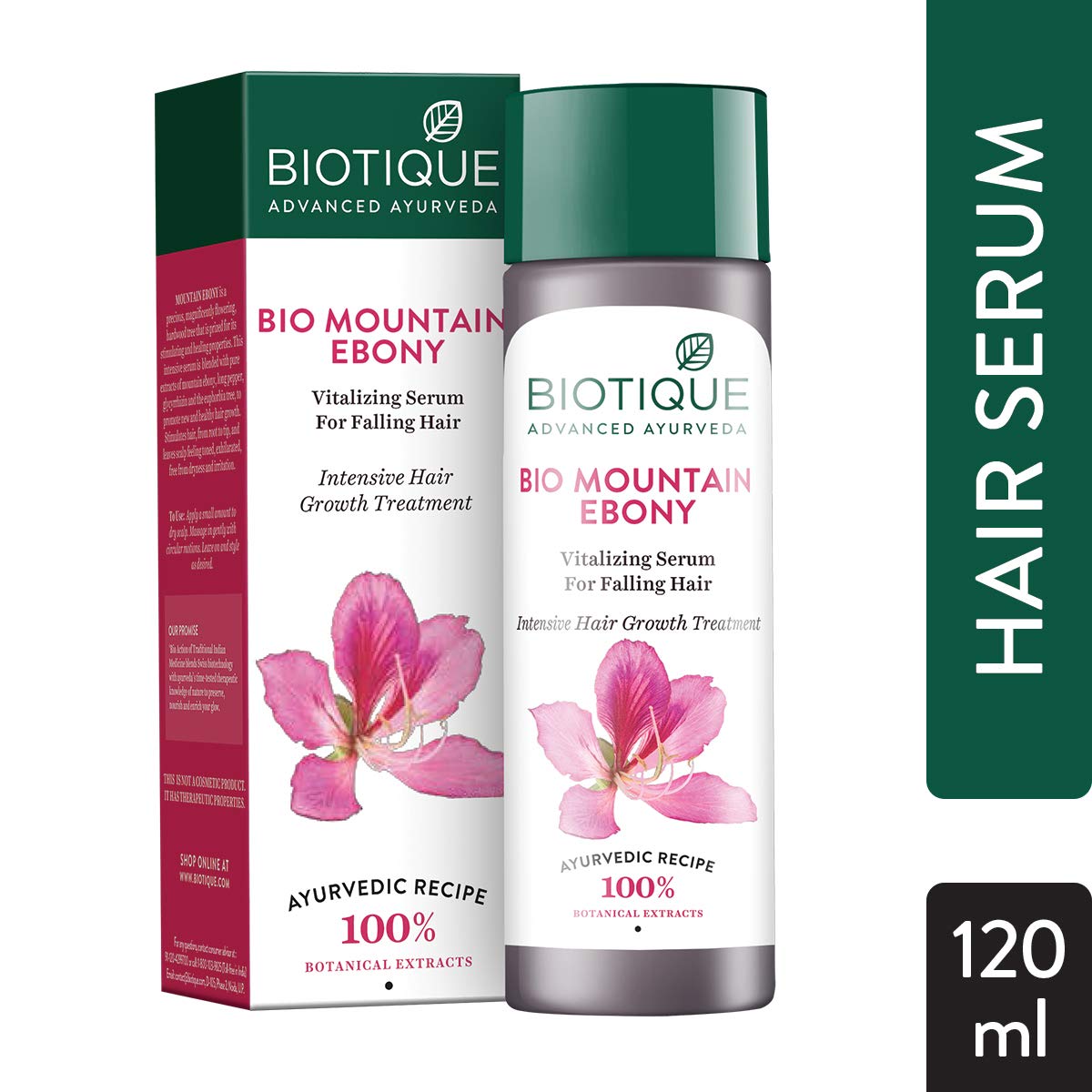 Biotique Bio Mountain Ebony Vitalizing Serum for Falling Hair Intensive Hair Growth Thinning