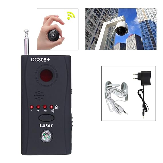 WIS Wanzenfinder Full Range CC308+Multi Wireless Signal Finder HF-Detector Wanzen Finder GSM GPS Detektor Funk Signal Laser L