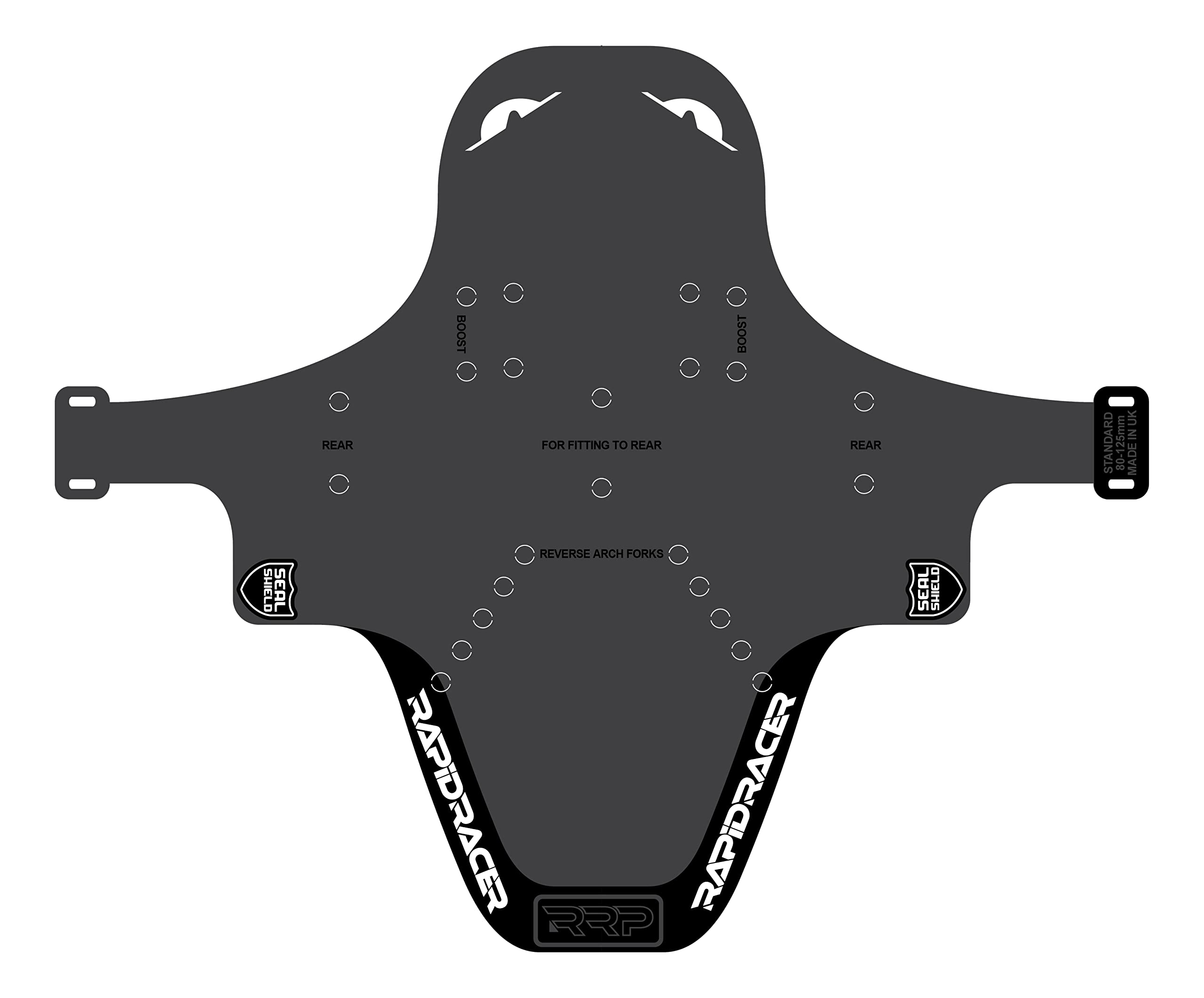 RRP Rapid Racer Products Unisex's Enduro Mudguard, White, One Size