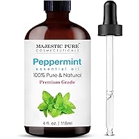 MAJESTIC PURE Peppermint Essential Oil | 100% Pure and Natural Peppermint Oil | Premium Grade Essential Oils for Hair Care, H