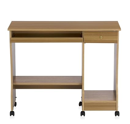 Nilkamal Zeinth Computer Table (Glossy Finish, Teak)