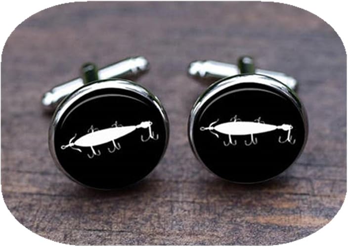 Amazon 魚フックカフスボタン 釣りフィッシャールアーカフスボタン 漁師お父さんタイバーバー釣りに行く 手作りカフスボタン カフス 通販