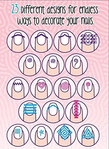 433 Nail Art Stencils Vinyl - 23 Different Swirl Shapes: Waves, Heart, Curvy, French & More Adhesives Stripe Guides Patterns Designs 3 Sheets Supplies Kit Sticker Tape Decal Craft Gift Teen Girl - Thumbnail 2