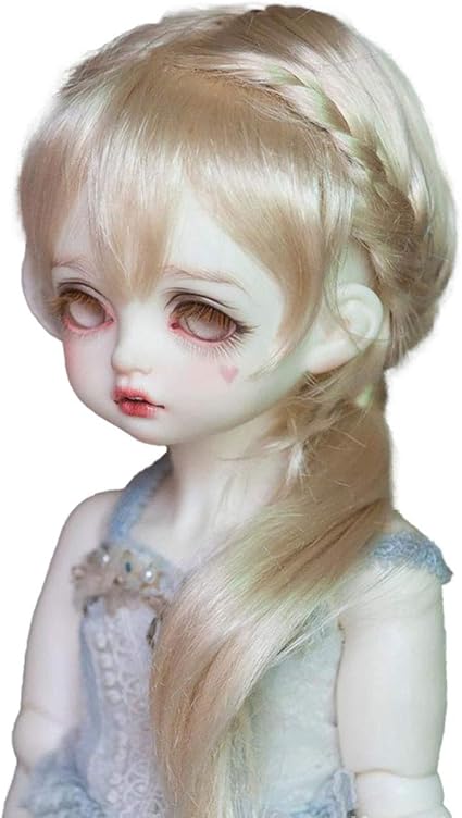 Amazon サニーステップ ドール ウイッグ かつら ウェーブ 三つ編みセット済み 巻き カール ロング ホワイト 1 6 ドールメイキング 通販