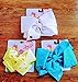 JoJo Siwa Cheer Hair Bows For Girls, White, Yellow, and Blue With Rhinestones, Large Hair Bows, JoJo Siwa Bows, Hair Bow, JoJo Bows, Cheer Bows, JoJo Bows For Girls, JoJo Siwa Clothes Accessories