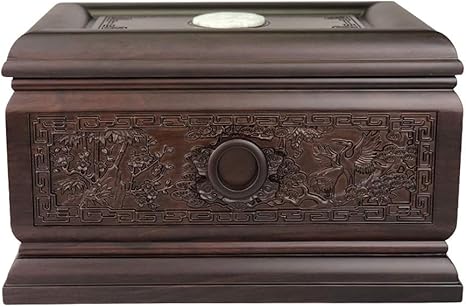 Amazon Co Jp 木彫り アダルト 骨壷 禅仏教ツール 彫刻 の 棺桶 ベッド 人間の灰の記念壺火葬骨壺 木彫り景観パターンフォーエバーメモリジャー リビングルームベッドルームでのストア 11 8x7 9x7 5インチ 葬儀 火葬 骨壺yydd ホーム キッチン