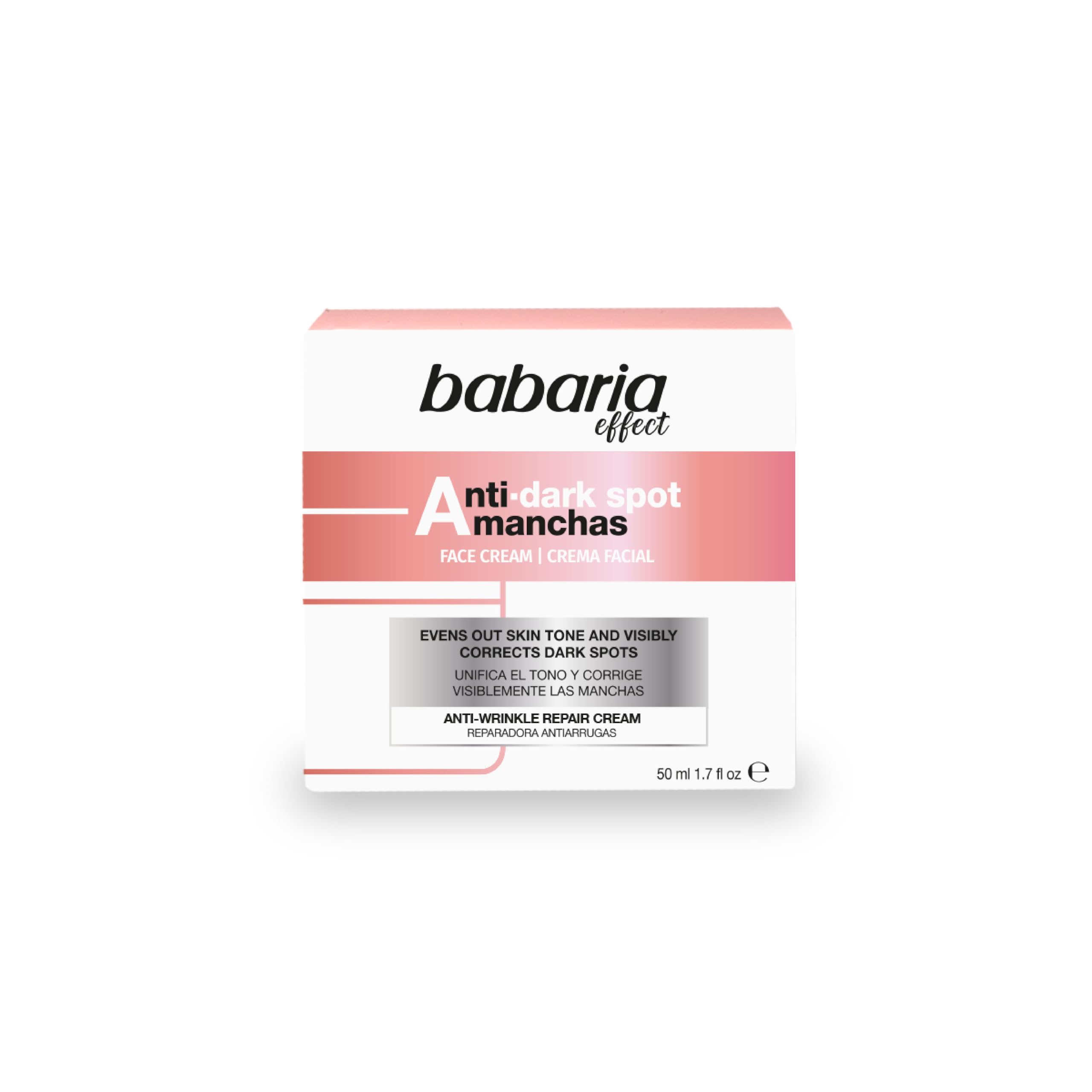 Babaria CREMA FACIAL ANTIARRUGAS INTENSIVA ANTIMANCHAS DOBLE EFECTO 50 ML