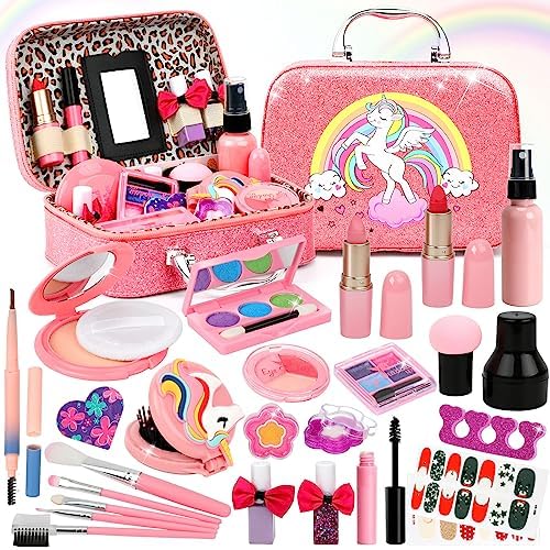 Teensymic Kids Makeup Kit for Girls, Real Washable Makeup Toy for