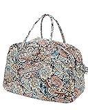 Belvah Quilted Floral Paisley Weekender Duffel Bag