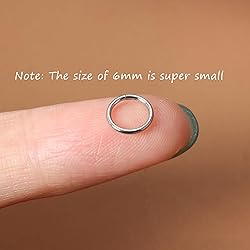 20G 18G 16G Titanium Nose Ring Hoop, Cartilage Hoop