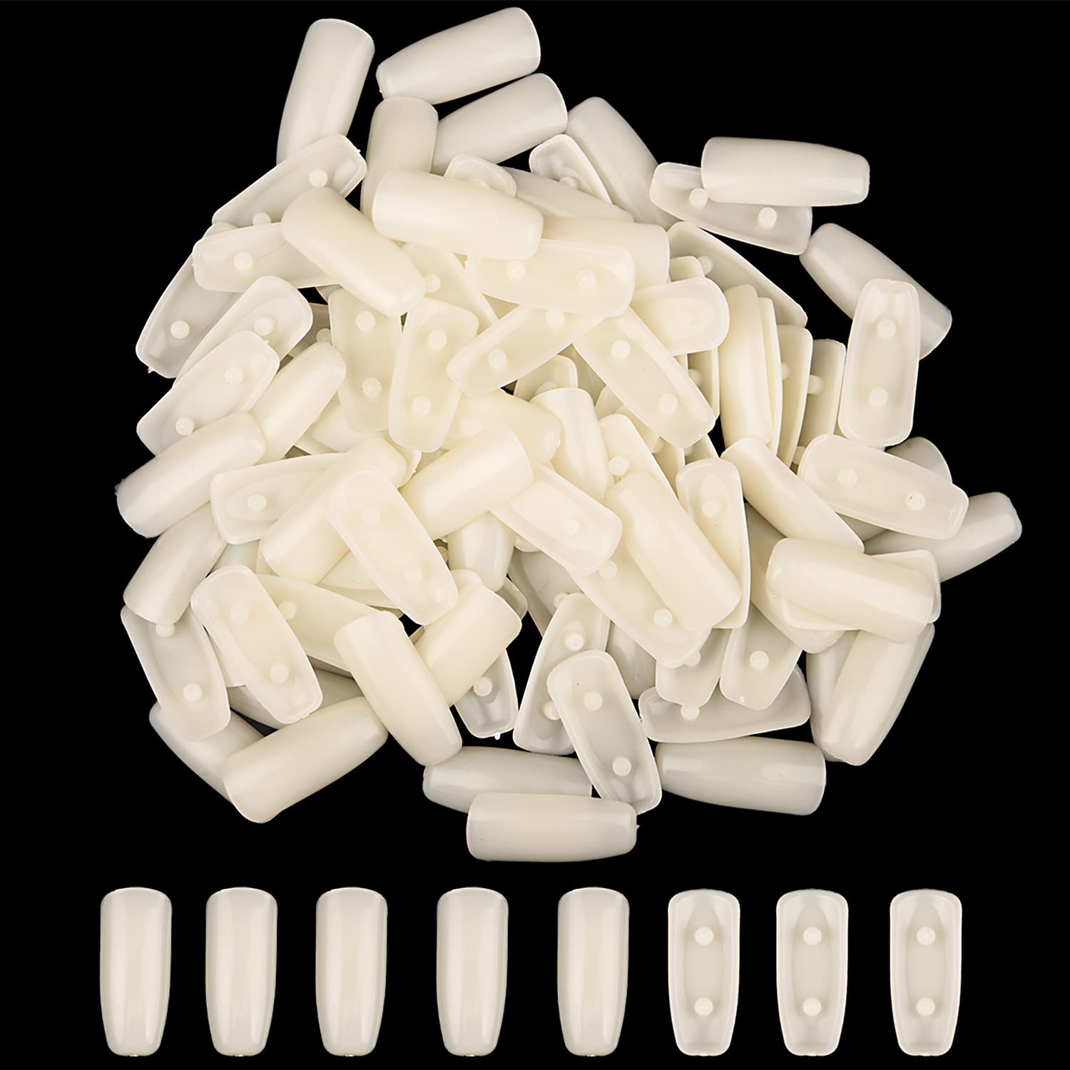 UNVOJL 100 Pieces False Nail Tips Nail Practice False Tips Nail Display Training Tool