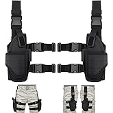 UniqueFire Left Hand &amp; Right Hand Adjustable Universal Waterproof Pistol/Gun Drop Puttee Leg Thigh Holster Pouch Holder