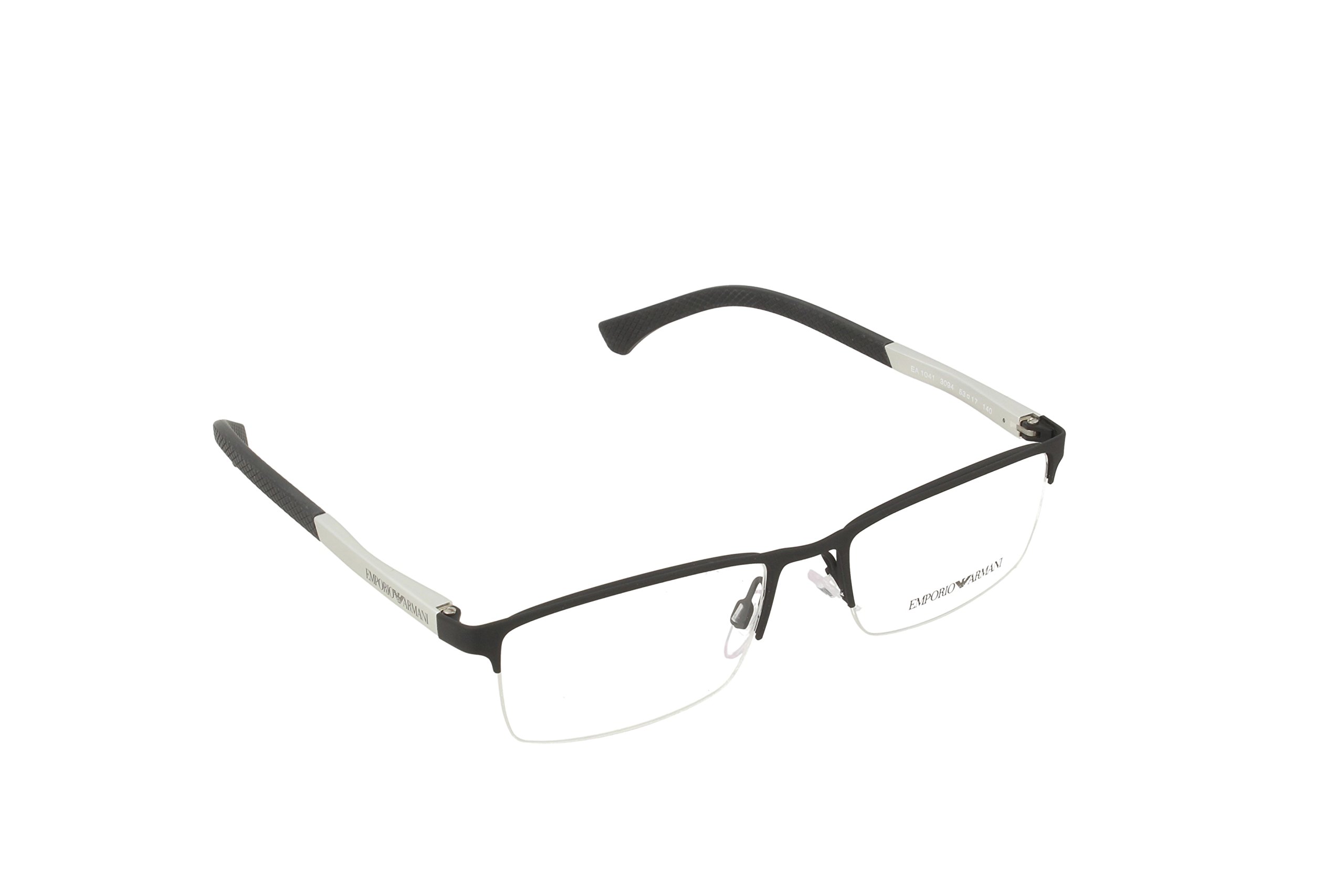 Armani EA1041 Eyeglass Frames 309453 Black Rubber EA1041309453
