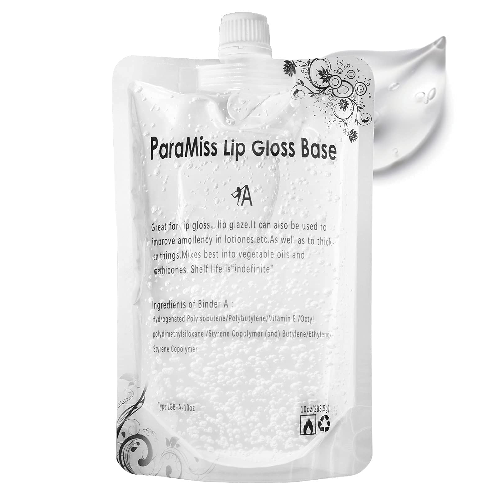 PARAMISS Lip Gloss Base Gel with Olive Oil & Vitamin E for Moisturized and Glossy Lips, 350 ml