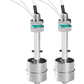 Aopin Water Level Sensor Switch Stainless Steel,Liquid Level Sensor Float Switch, Plastic Ball Float Controller For Water Pump Fish Tank Cistern Sump Filter Aquarium Swim Pool Garden Pond Liquid 2 Pcs