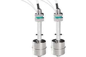 Aopin Water Level Sensor Switch Stainless Steel,Liquid Level Sensor Float Switch, Plastic Ball Float Controller For Water Pump Fish Tank Cistern Sump Filter Aquarium Swim Pool Garden Pond Liquid 2 Pcs