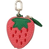 Cute strawberry keychain fruit coin purse - Stylish Bag Charms Coin Purse Keychain for Handbags, Backpacks & Accessories - Gift for Girls & Women - Durable Leather Pouch for Jewelry &Tiny Essentials