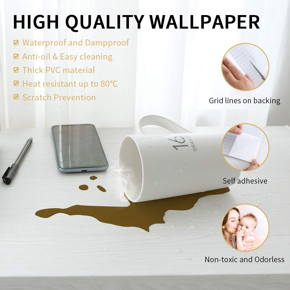 Stickers Rouleau En Pvc Film Autocollant Effet Bois Armoire Table Bureau Rabbitgoo Papier Peint Adhesif Decoratif Bois Pour Meuble Cuisine Impermeable 45 200cm Revetement Adhesif Meuble Cuisine Maison Decoration De