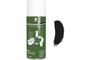 SHANGTIANFENG 450ml Black Spray Tub and tile Paint,Bathroom Wallpaper,Bathtub and Tile Spray Ceramic Glass Window Privacy,Electrical appliances,ceramic flowerpot Paint, Kitchen countertop Tile Refinishing Kit, for Porcelain Fiberglass Ceramics, DIY Countertop Paint Kit,for the ceramic, porcelain or fiberglass
