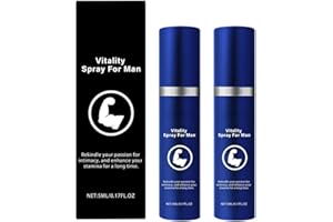 Men's Enhancement Spray – Premium Intimate Wellness Formula, 5ml (0.17fl.oz), Blue Metal Canister, Extended Duration Support 