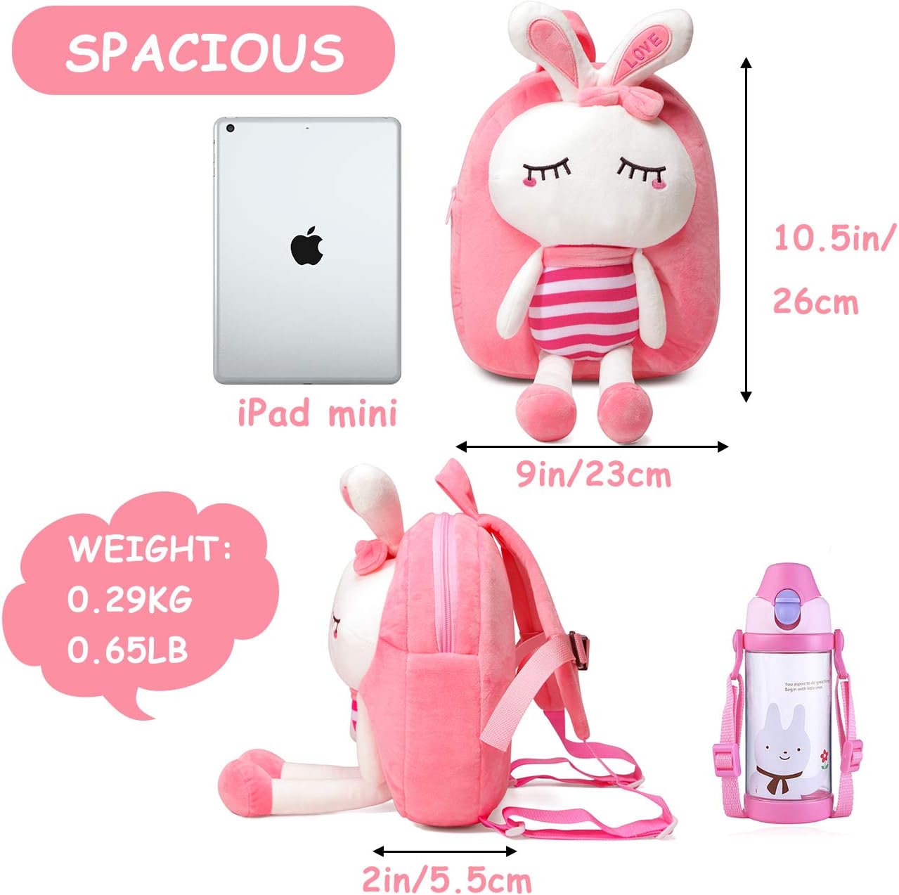 Mini Toddler Backpack,VASCHY Ultra Lightweight Tiny Little