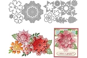 MAYJOYDIY 3D Flowers Metal Cutting Dies Openwork Floral Leaves Die Cuts Stencils Large Paper Flowers Embossing Template Dies 